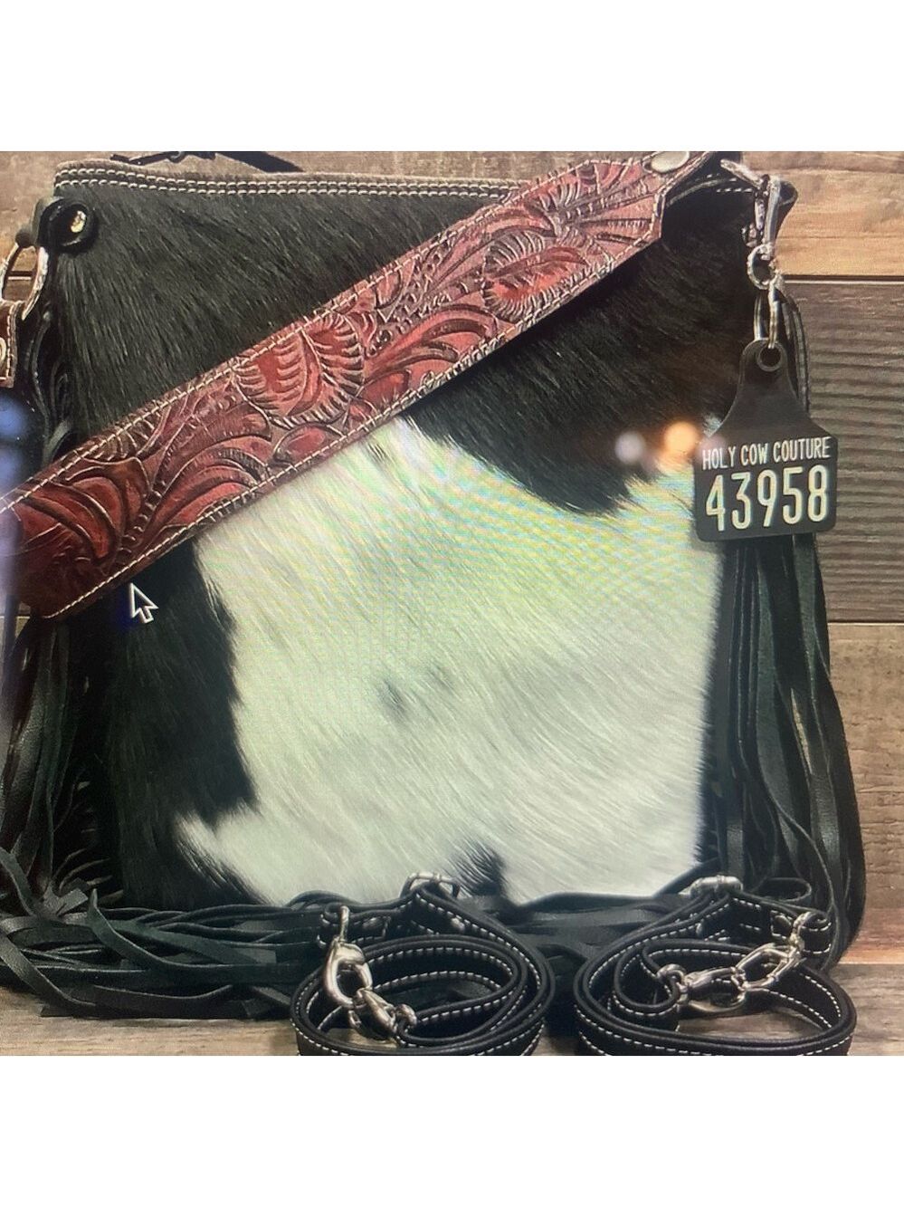Holy Cow Couture Cowhide Fringe Backpack